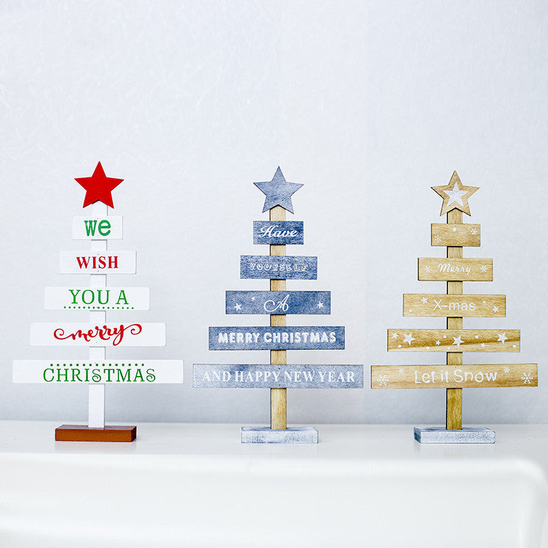 Creative Painted Letter Christmas Tree Ornaments