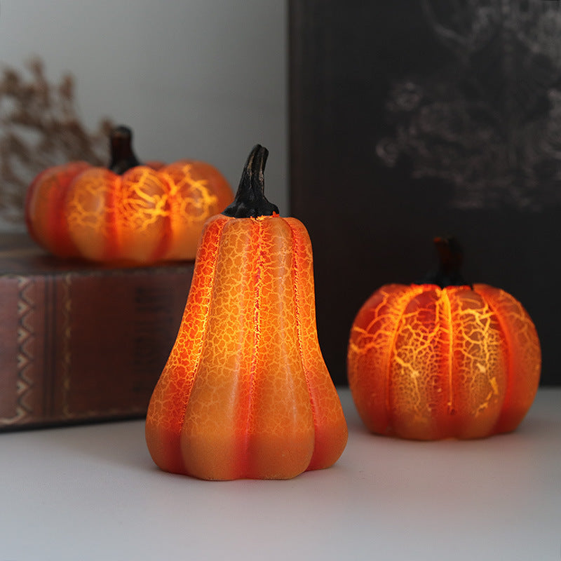 Halloween Pumpkin Lantern Simulation Pumpkin LED Candle Lamp