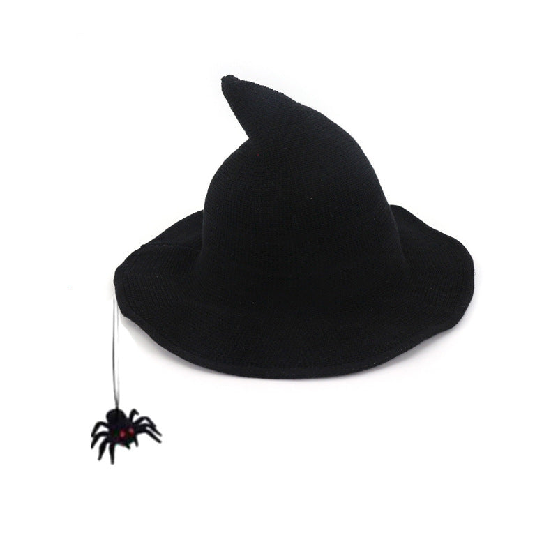 Halloween Costume Witch Spider Pendant Witch Hat Black Cloak Nose Eyes Suit