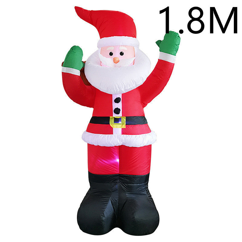 Christmas LED Lights Glowing Santa Tree Snowman Inflatable Doll