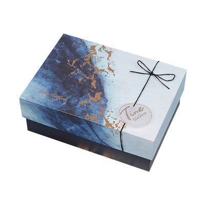 Festival Gift Box Rectangular Packing Box Marble Simple Business Gift Box