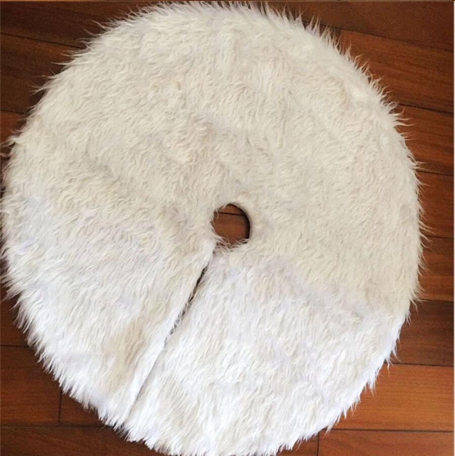 Pure white plush Christmas tree skirt Christmas plush tree skirt