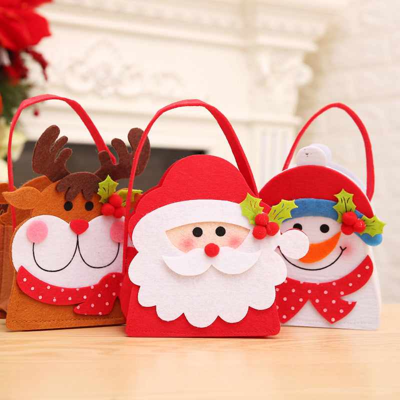 Christmas Santa Claus Candy Bag Elk Snowman Candy Bag Gift For Kids