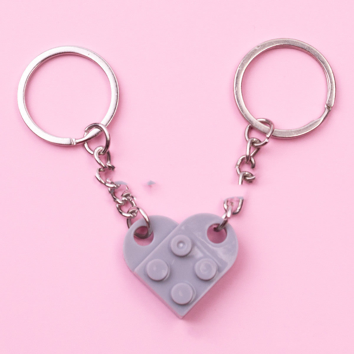 New Heart Key Chain Valentines Day Gift Split Key