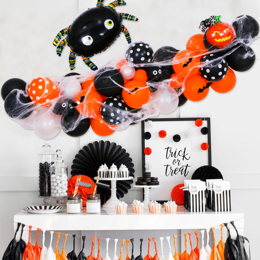 Halloween Pumpkin Theme Balloon Chain Party Decoration