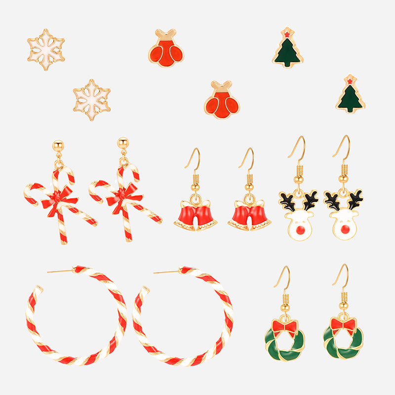Christmas Tree Christmas Gift Earrings  Set