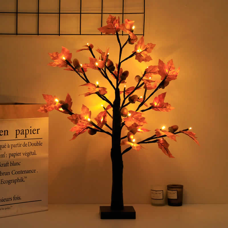 Maple Leaf Lamp Filbert Decorative Lamp Christmas Party Scene