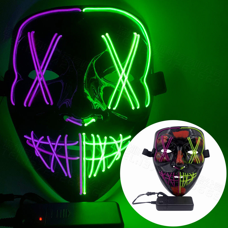 EL Halloween Colorful Mask Dance Equipment