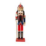 Wooden Crafts 38CM Christmas Gift Walnut Clip Soldier Puppet Christmas Gift