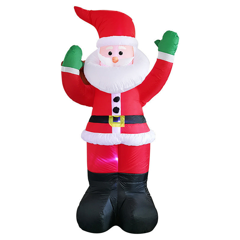 Christmas LED Lights Glowing Santa Tree Snowman Inflatable Doll