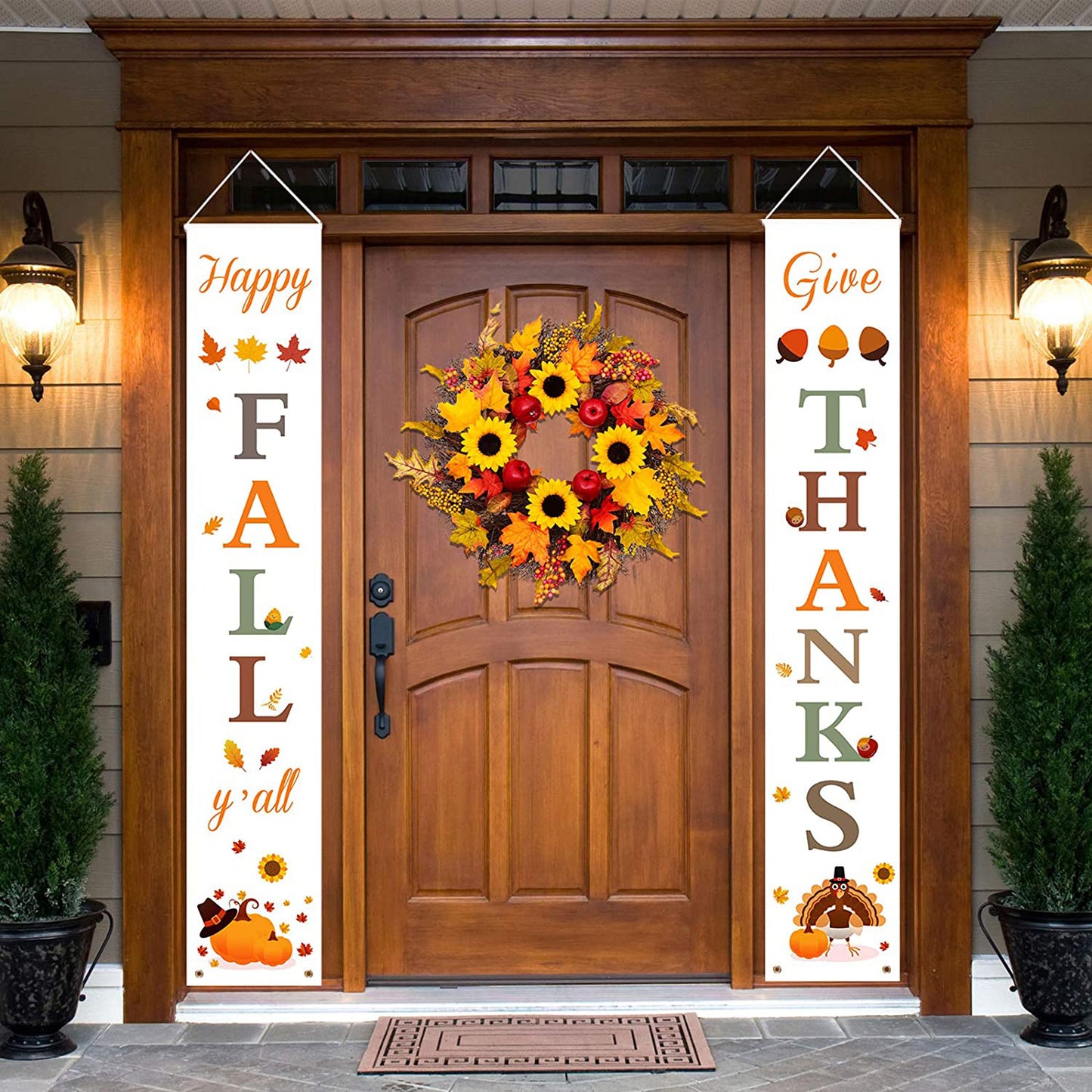 Thanksgiving Curtain Banner Background Decoration