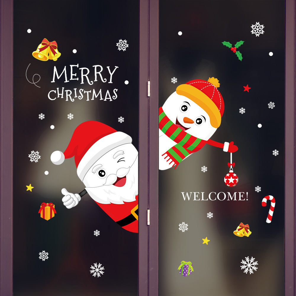 Christmas decorations store window stickers