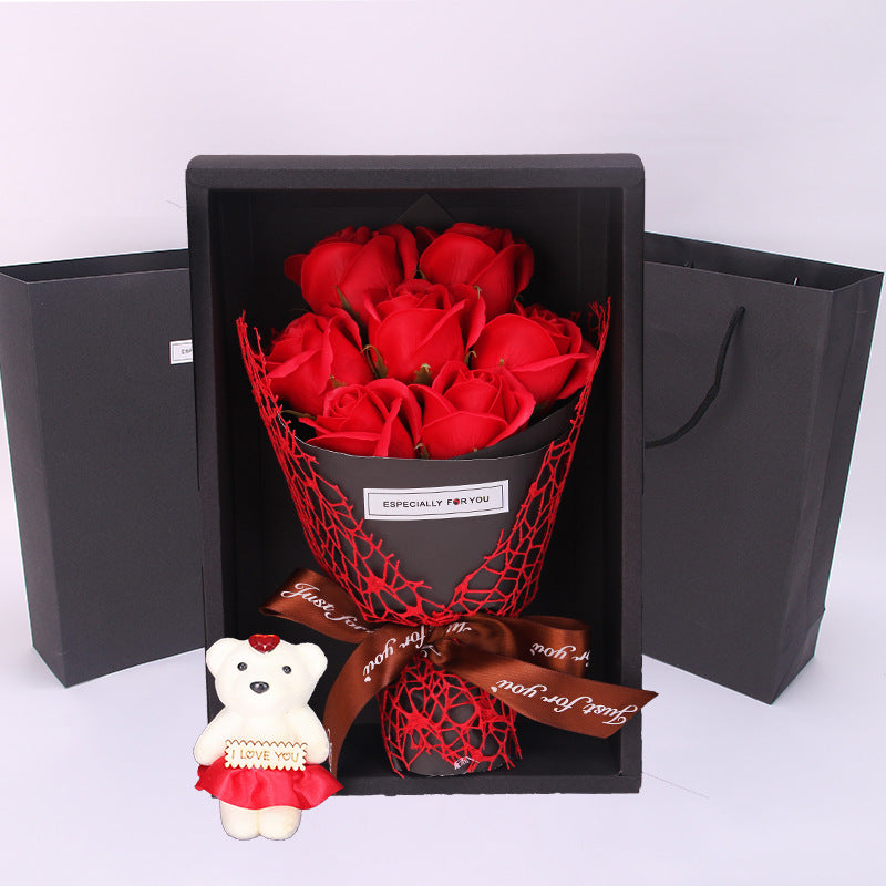 7 Rose Soap Bouquet Gift Box Birthday Gift