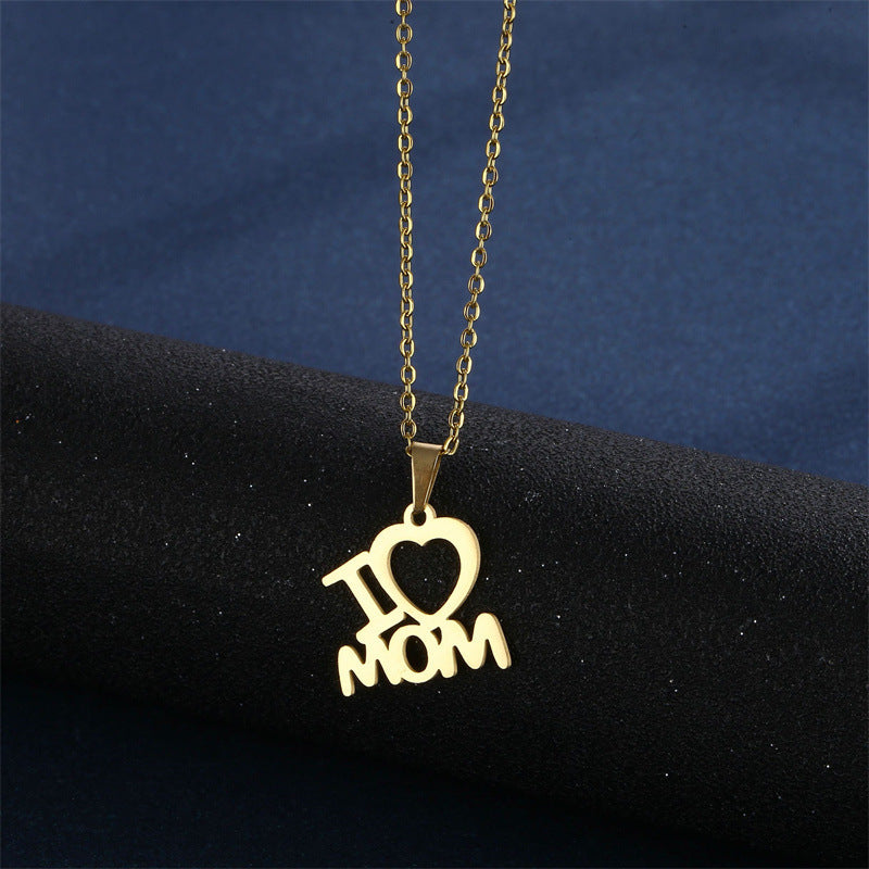 Mother's Day Jewelry Set Stainless Steel I Love Mom Gift