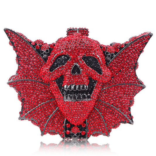 Halloween Crystal Women's Bag Skull Bat