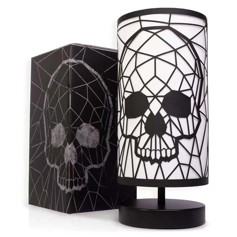 Halloween Skull Decoration Festive Atmosphere USB Iron Table Lamp