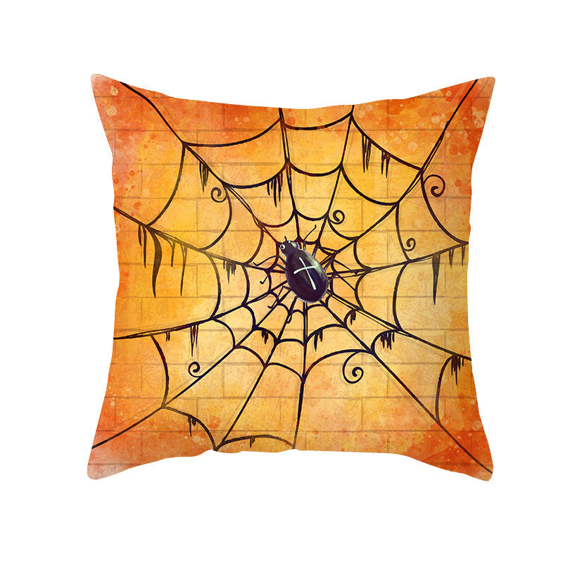 Halloween Pumpkin Letter Fleece Cushion Cover