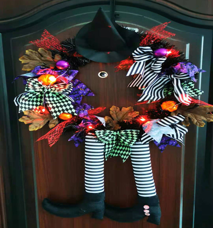 Halloween Door Hanging Wreath Supplies Decoration