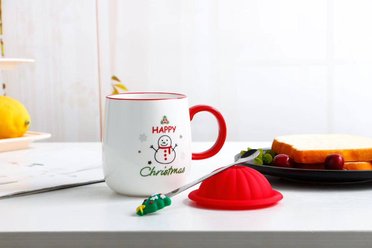 Cute Ceramic Cup Christmas Gift Net Red