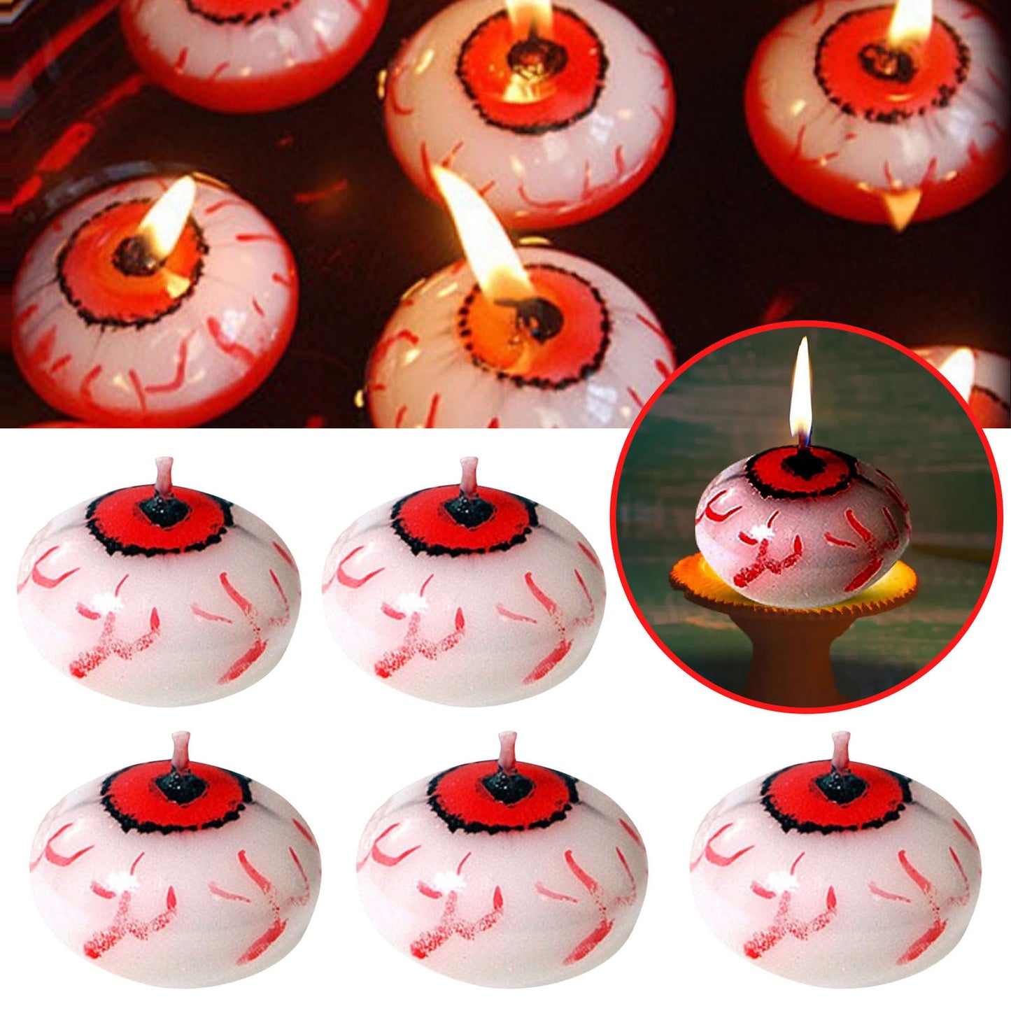 Eyeball Candle Halloween  Floating Candle