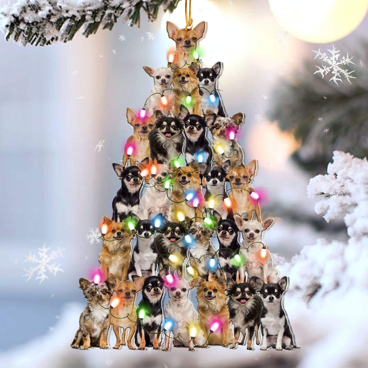 New Christmas Tree Dog Decorative Acrylic Pendant