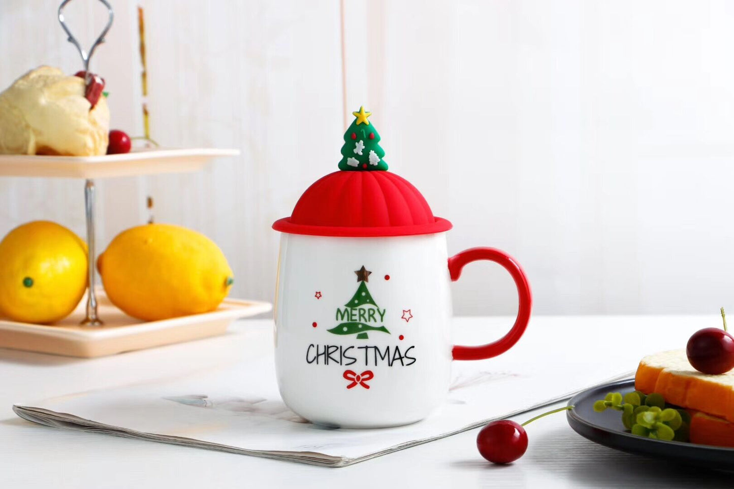 Cute Ceramic Cup Christmas Gift Net Red