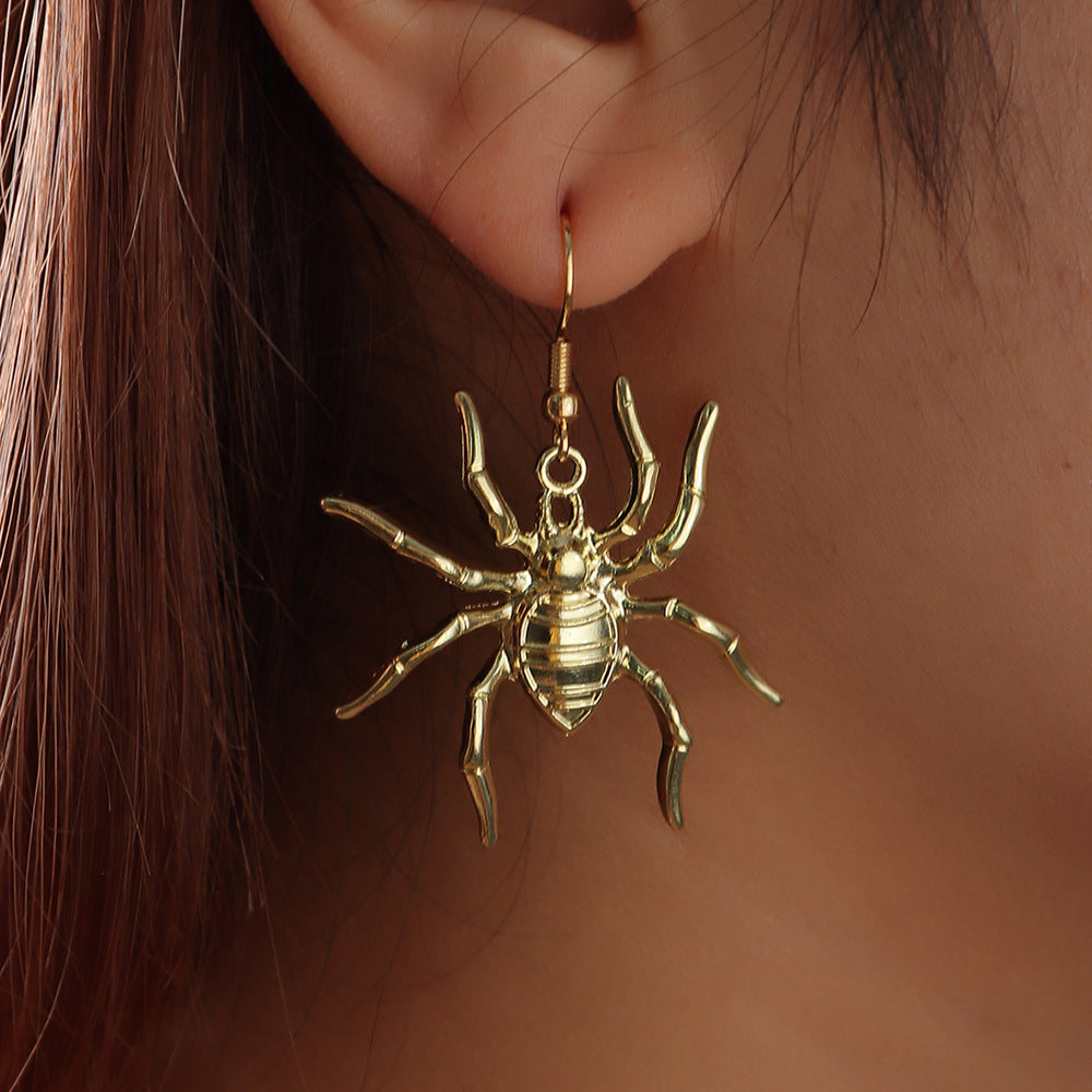 Metal Spider Earrings Halloween Earrings