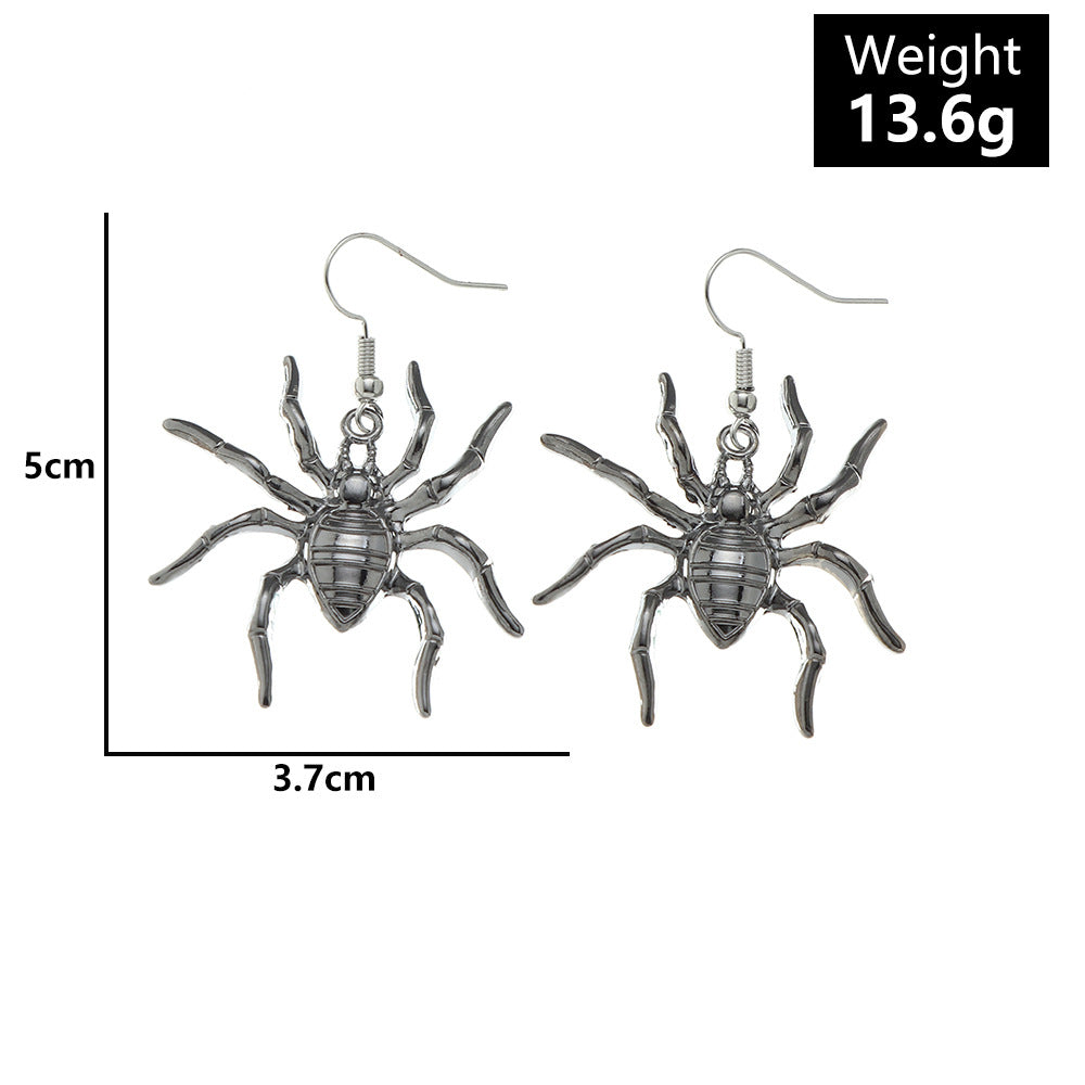 Metal Spider Earrings Halloween Earrings