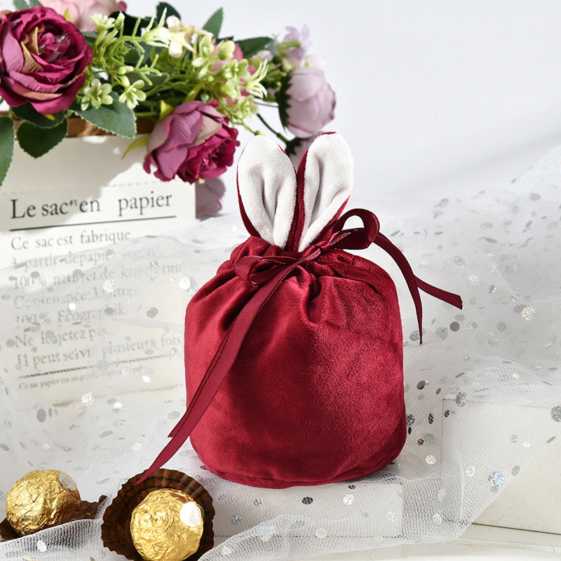 Bag Rabbit Ears Velvet Bag Gift Box Candy Box Wedding Wedding