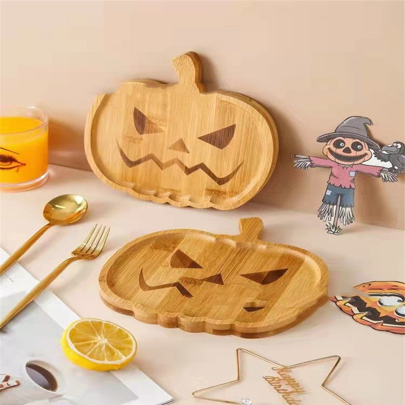 New Halloween Pumpkin Plate Ghost Tray