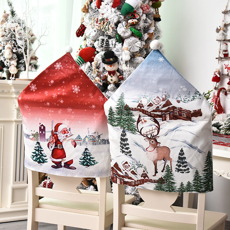 Christmas Decorations Cartoon Chair Covers