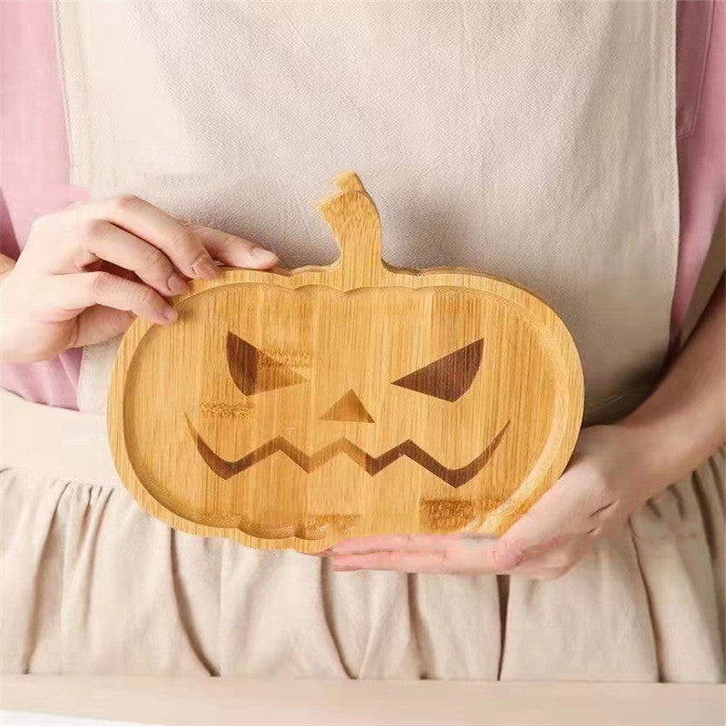 New Halloween Pumpkin Plate Ghost Tray