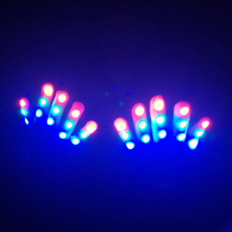 Warm Colorful Flashing Led Christmas Day Hot Sale Finger Gloves