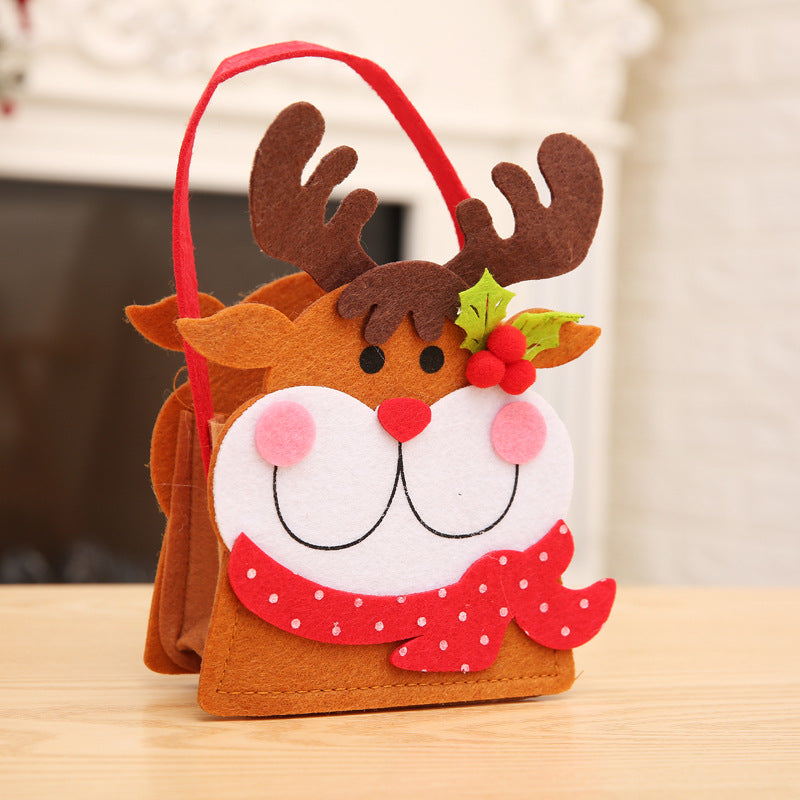 Christmas Santa Claus Candy Bag Elk Snowman Candy Bag Gift For Kids