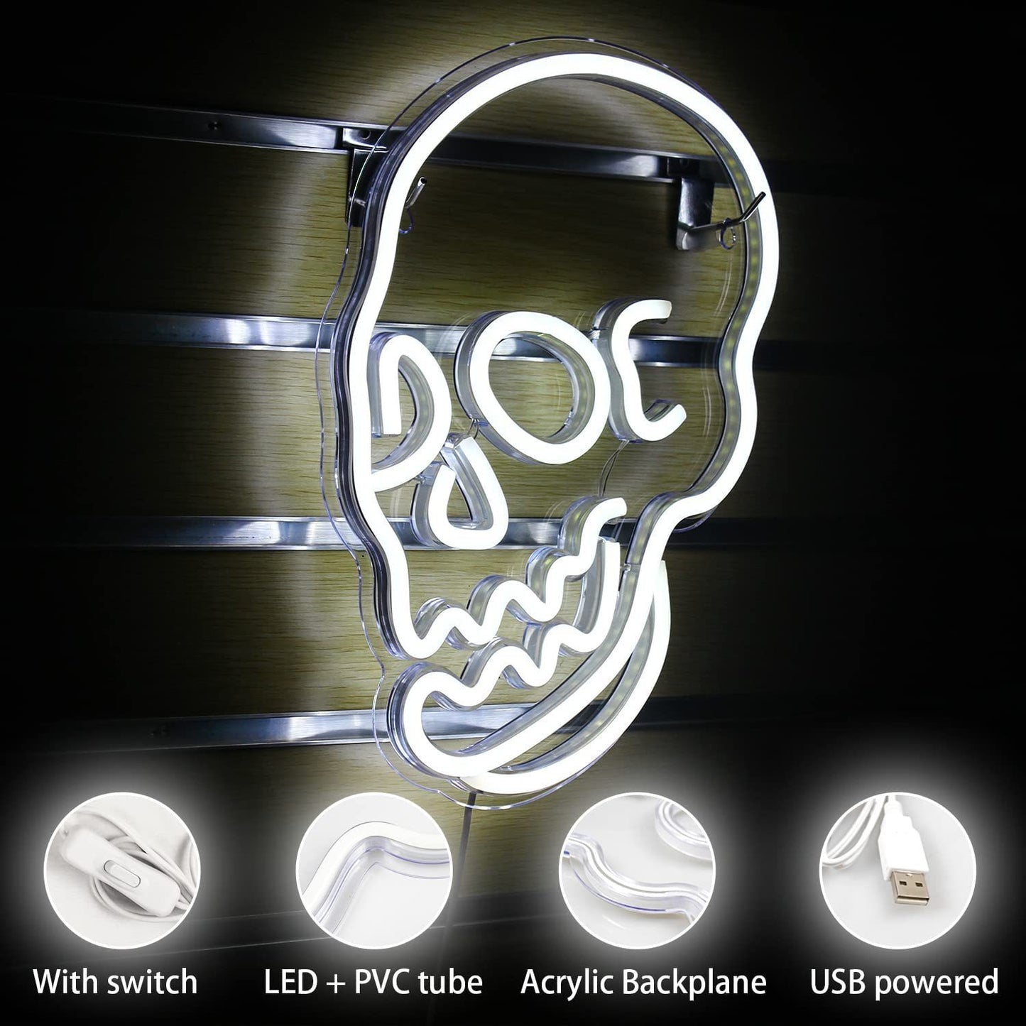 Halloween Decoration LED Neon Skull