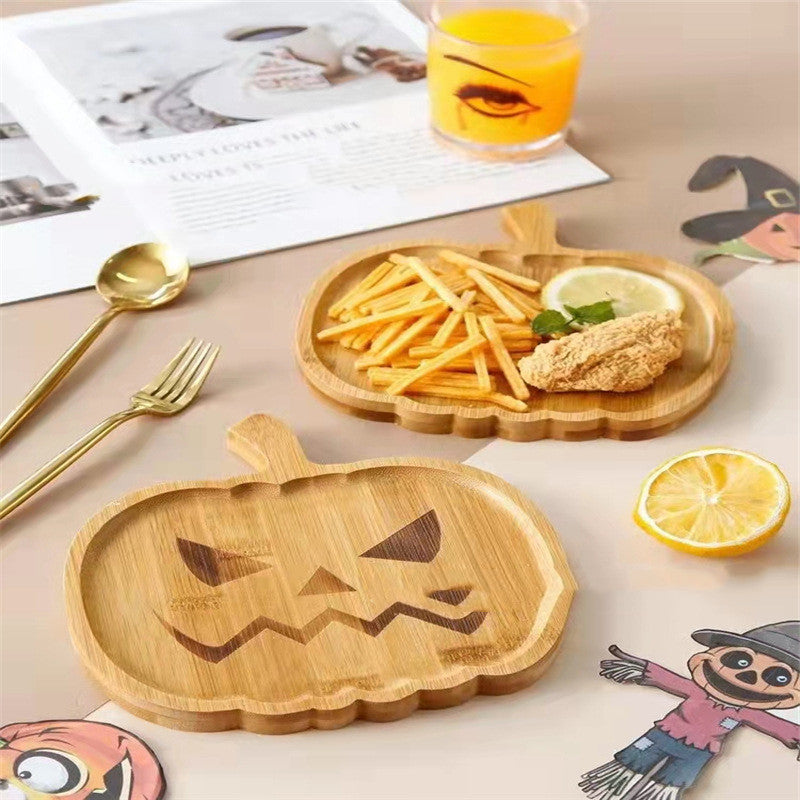 New Halloween Pumpkin Plate Ghost Tray