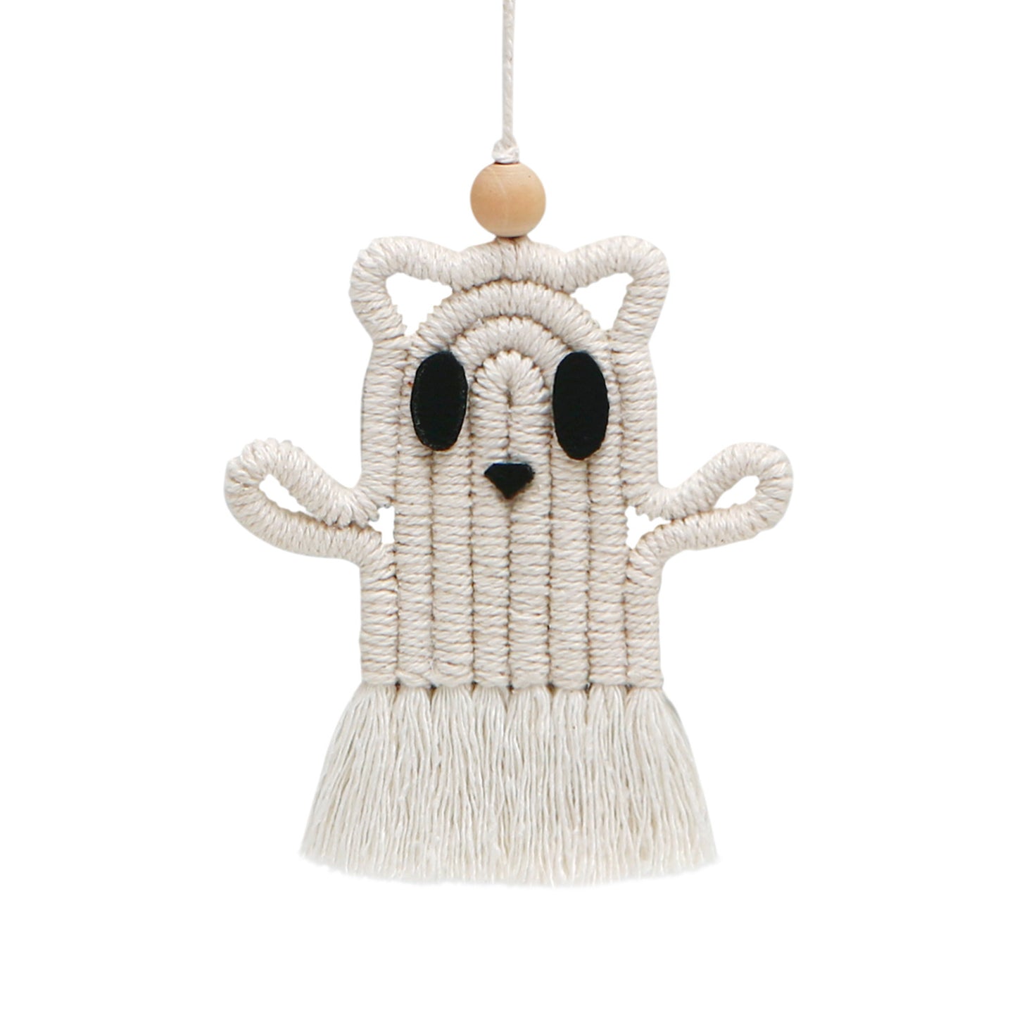 Halloween Ornaments Hand-woven Cute Ghost Pendant