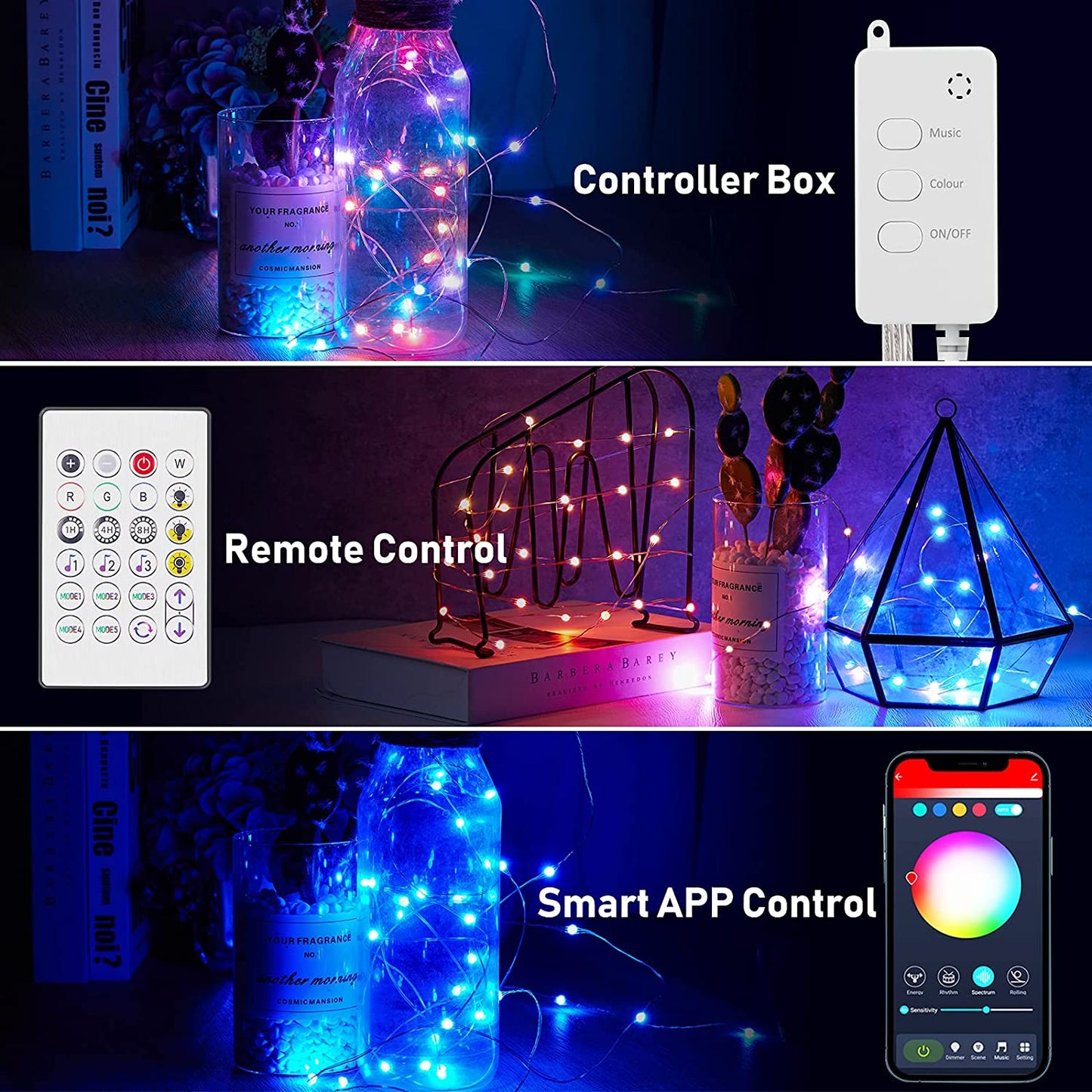 Bluetooth USB Copper Wire String Light Christmas