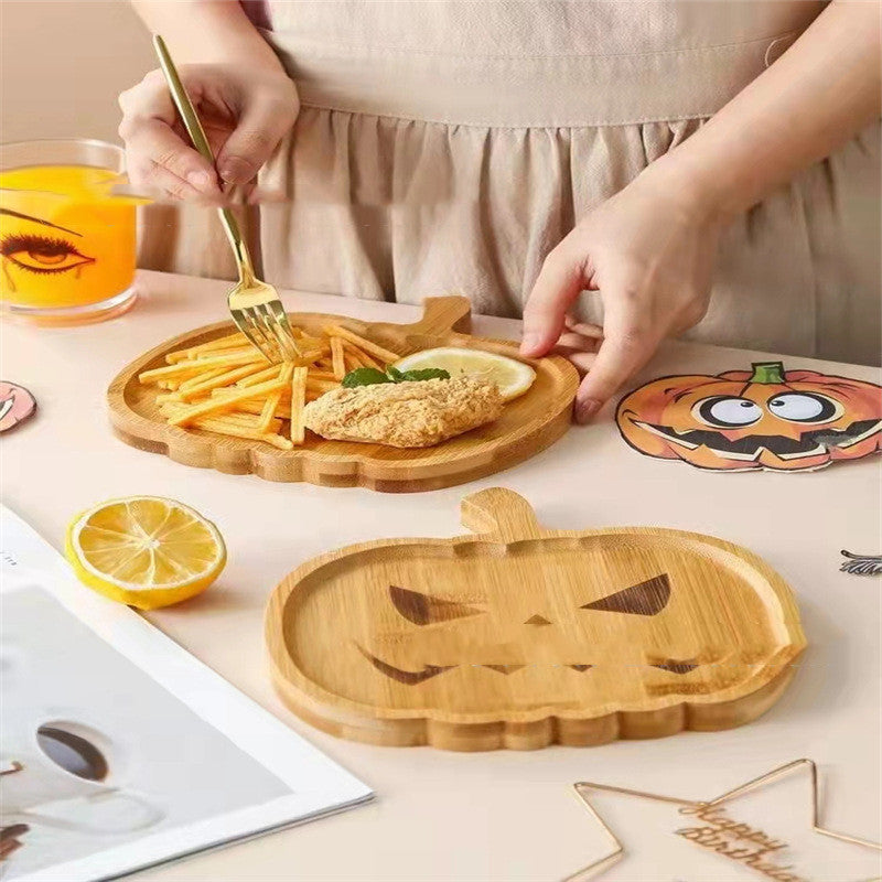 New Halloween Pumpkin Plate Ghost Tray