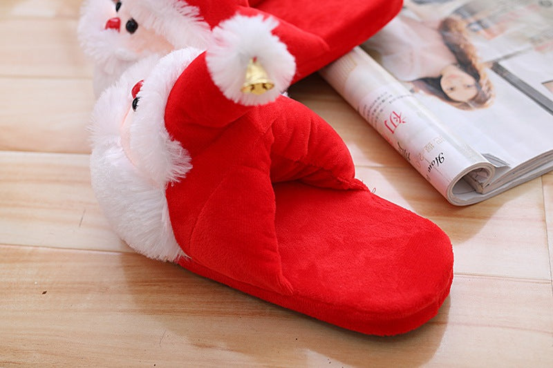 Santa Claus Cotton Shoes Slippers Plush Toy Gift Winter