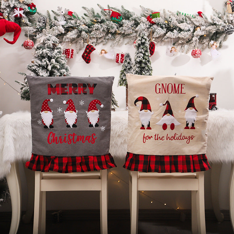 Cross-border Christmas Decorations Plaid Cloth