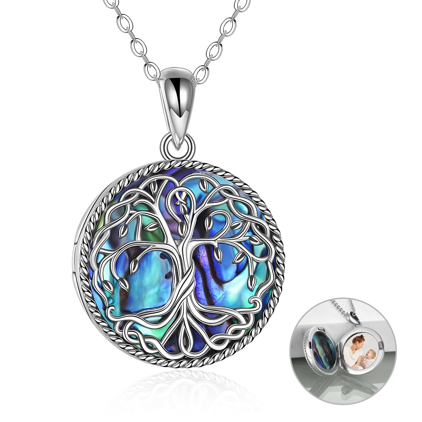 Tree of Life Locket Necklace Jewelry for Women Celtic Family Tree Gifts
