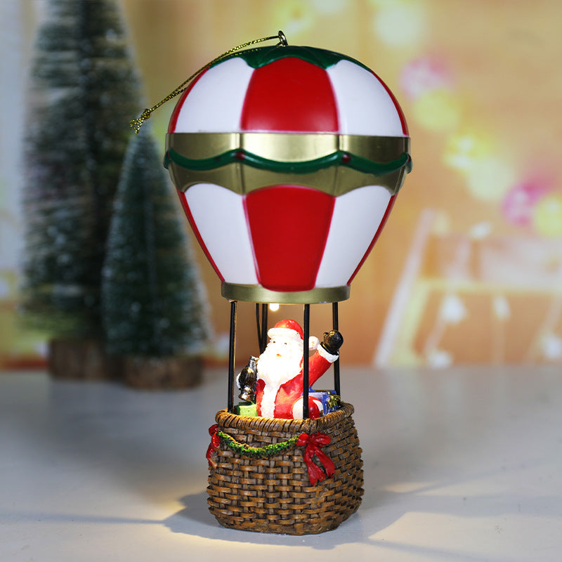 Christmas Resin Decorations Luminous Fireplace Small Night Lamp