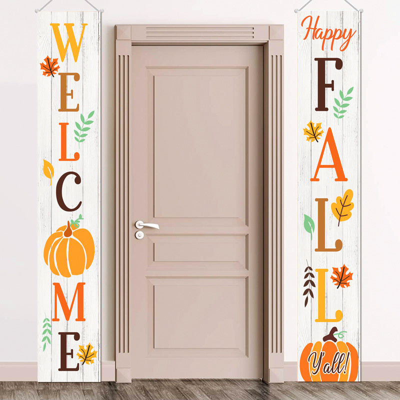 Thanksgiving Couplet Banner Creative Decoration Curtain Hanging Flag