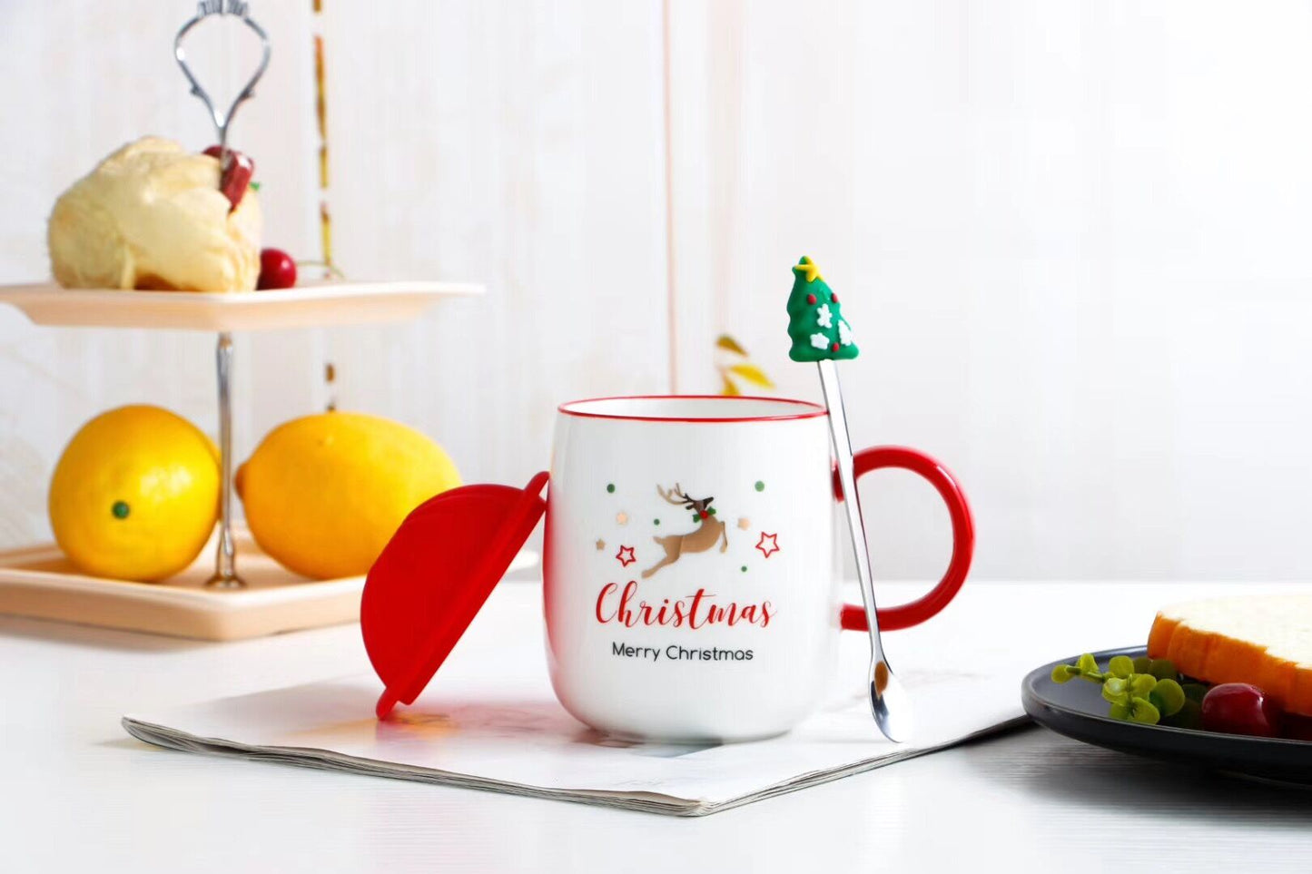 Cute Ceramic Cup Christmas Gift Net Red