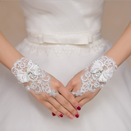 Fashion New Rhinestone Bridal Gloves