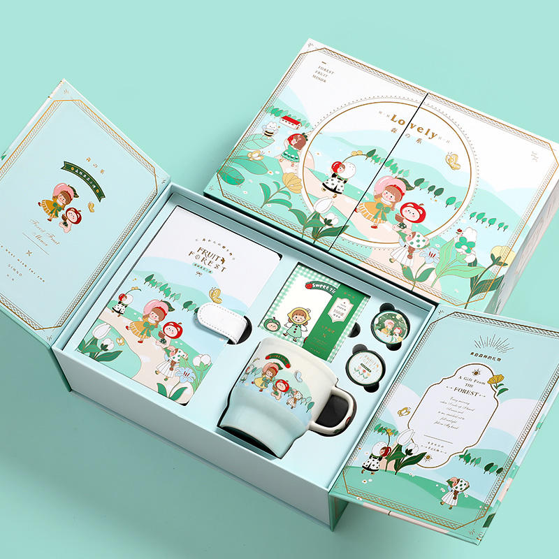 This Set Gift Box Cute Girl Heart Luxury Handbook Cartoon