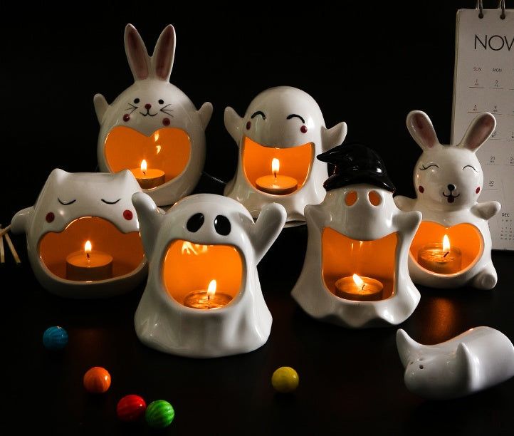 Special Halloween Ghost Festival Ceramic Craft Ornaments