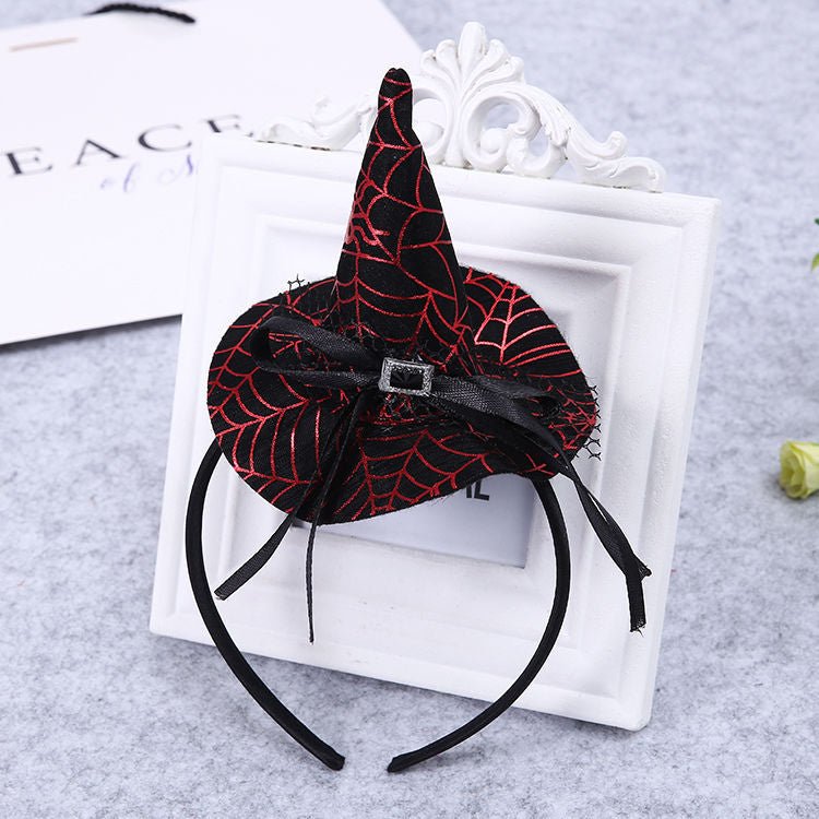 Halloween Witch Hat Headband Holiday Children Props Party Hair Accessories