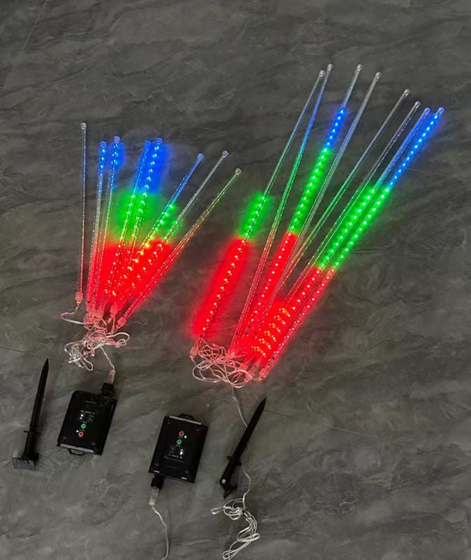 8 Tube Meteor Shower Lights Outdoor String Lights Waterproof Garden Lights For Wedding Party Christmas Xmas Decoration